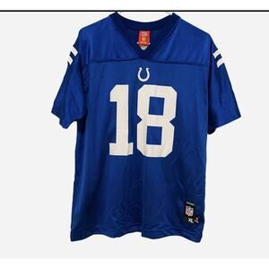 Reebok Colts Jersey Peyton Manning Size Youth XL Indianapolis Football Blue QB